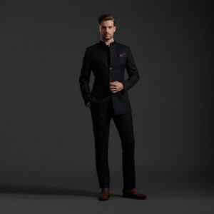 Classic Black Bandhgala Suit