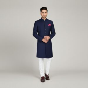 Classic Navy Monarch Achkan