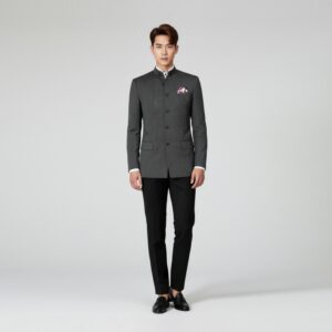 Regal Charcoal Bandhgala Jacket